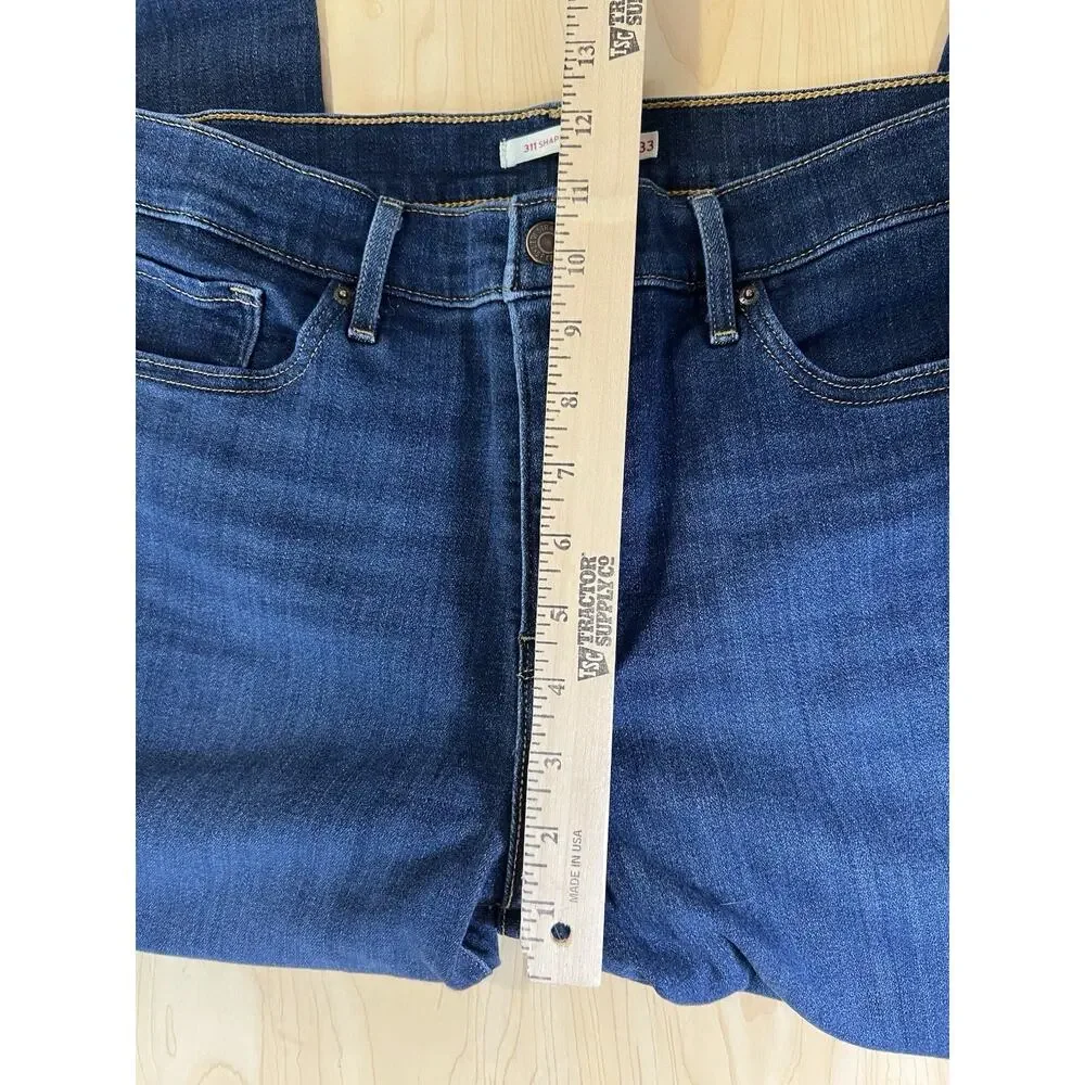 Levi's 311 Shaping Skinny Jeans Women's 33 Medium Wash Blue Stretch Denim Pants